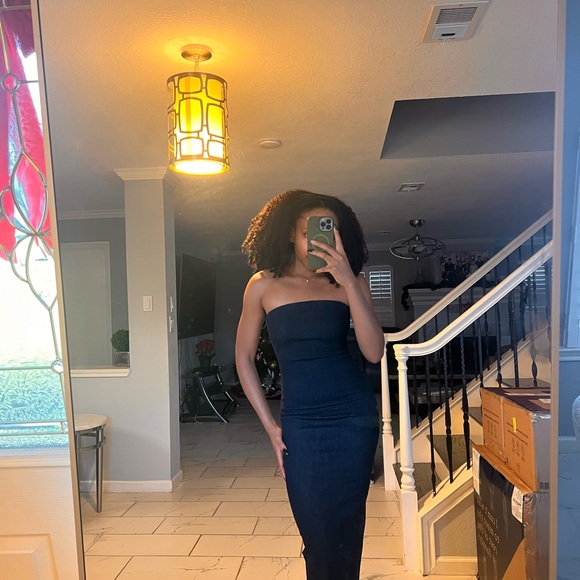 VIRAL ZARA DENIM DRESS in Dark Blue - Picture 4 of 4